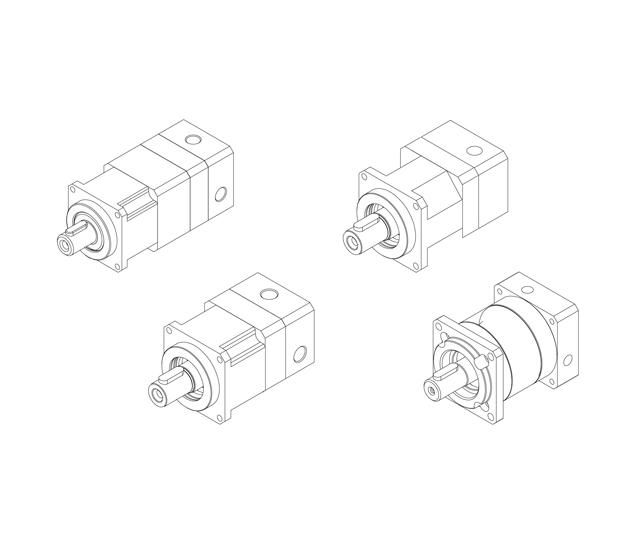 對應不同馬達尺寸之減速機 1